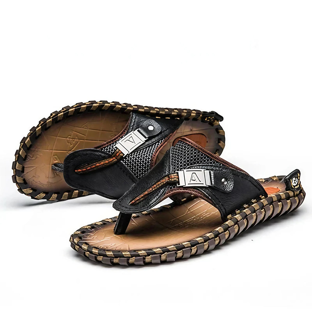 Tongs homme à semelle antidérapante, du 38 au 47, marron