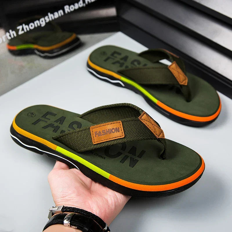 Tongs homme à semelle antidérapante, trois coloris, du 39 au 45