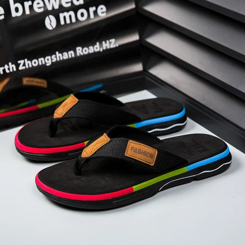 Tongs homme à semelle antidérapante, trois coloris, du 39 au 45