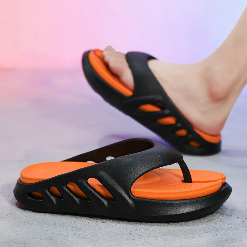 Tongs homme à semelle épaisse, antidérapantes, trois coloris