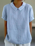 Top d'été femme léger, six coloris, du S au 3XL, bleu
