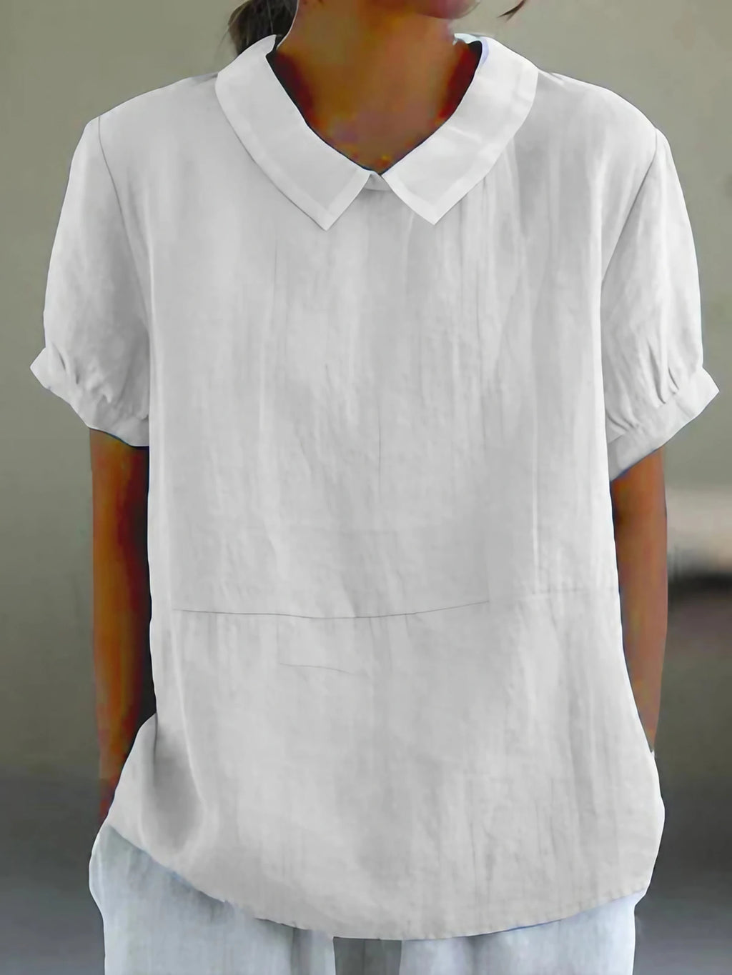 Top d'été femme léger, six coloris, du S au 3XL, blanc