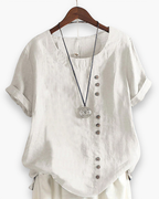 Top femme boutonné pour l'été, huit coloris, du S au 5XL, blanc