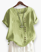 Top femme boutonné pour l'été, huit coloris, du S au 5XL, vert clair