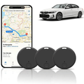 Mini traceur pour clés, sac et voiture, lot de 3, noir