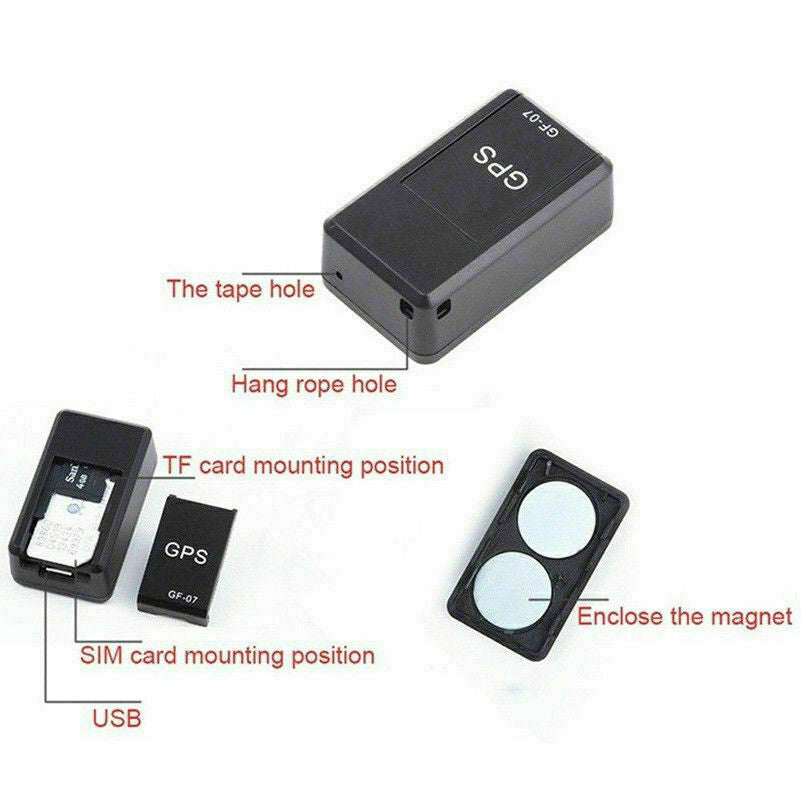 Mini traceur GPS aimanté à carte SIM, 35 x 20 x 14 mm