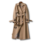 Trench femme déperlant, taille et poignets réglables, XS au 3XL, marron