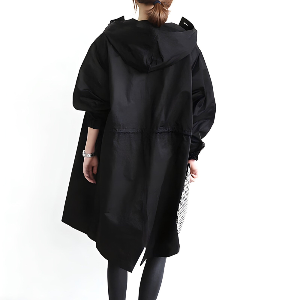 Trench-coat femme coupe ajustée, résistant à l'eau