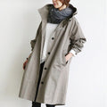 Trench imperméable femme à ceinture, doublé, du S au 5XL, gris