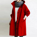Trench femme ceinturé et boutonné, sept coloris, du S au 3XL, rouge