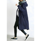 Trench femme ceinturé et boutonné, sept coloris, du S au 3XL, bleu marine