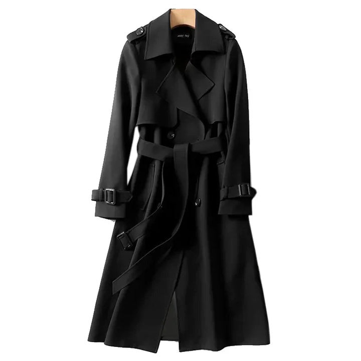 Trench imperméable femme coupe ajustée, quatre coloris, S au 4XL, noir