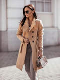 Trench-coat femme coupe ajustée, kaki, noir ou gris, kaki