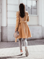 Trench-coat femme coupe ajustée, kaki, noir ou gris
