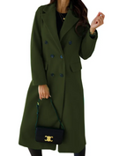 Trench long femme ajusté à ceinture, cinq coloris, S au 5XL