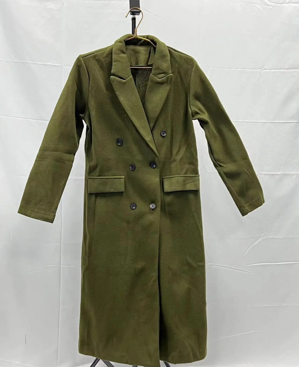 Trench long femme ajusté à ceinture, cinq coloris, S au 5XL