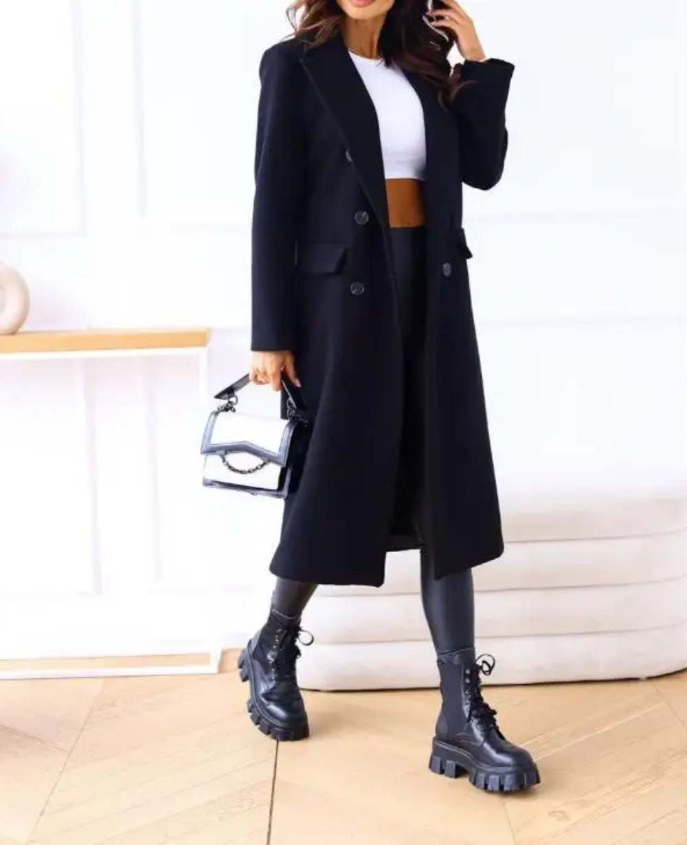 Trench long femme ajusté à ceinture, cinq coloris, S au 5XL
