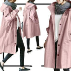 Trench imperméable femme ceinturé, doublé, six coloris, rose