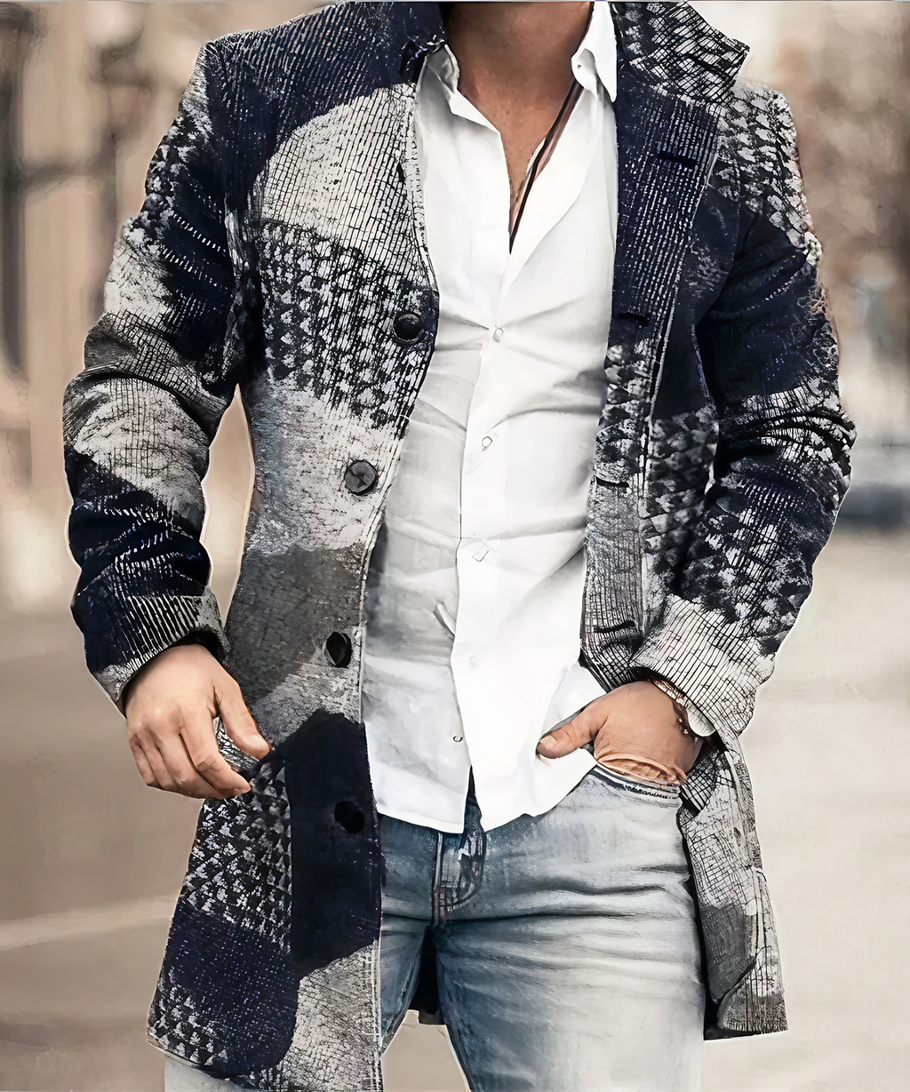 Trench coat homme coupe classique, mi-saison, du XS au 2XL, bleu gris