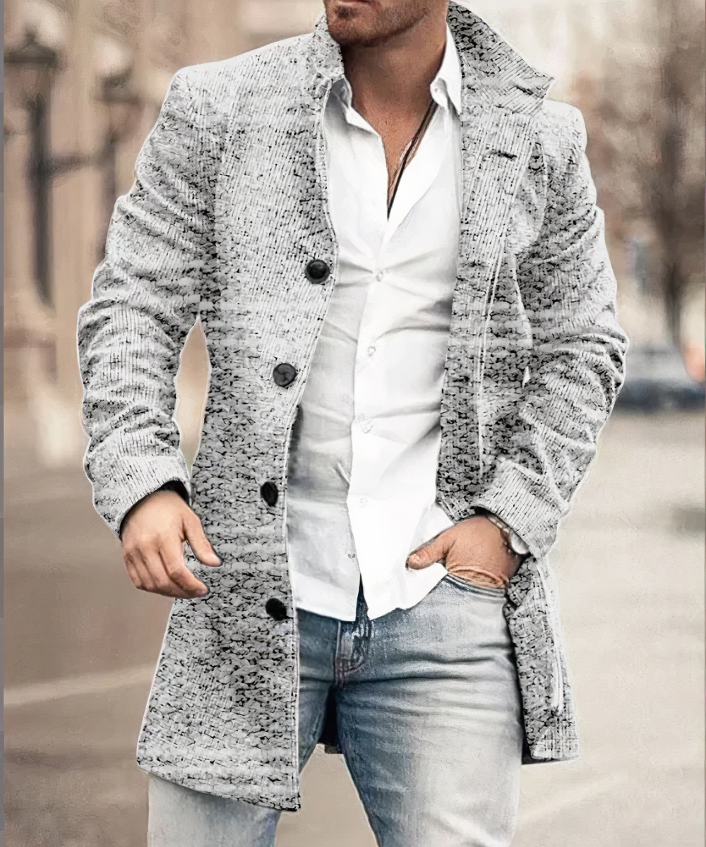 Trench coat homme coupe classique, mi-saison, du XS au 2XL, gris b