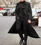 Trench homme imperméable, noir ou vert, du S au 3XL, noir