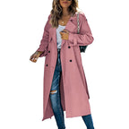 Trench long femme imperméable, six coloris, du S au 2XL, rose