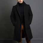 Trench long homme coupe classique, quatre coloris, du XS au XL, noir