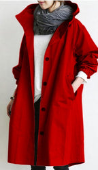 Trench femme imperméable et coupe-vent, neuf coloris, rouge