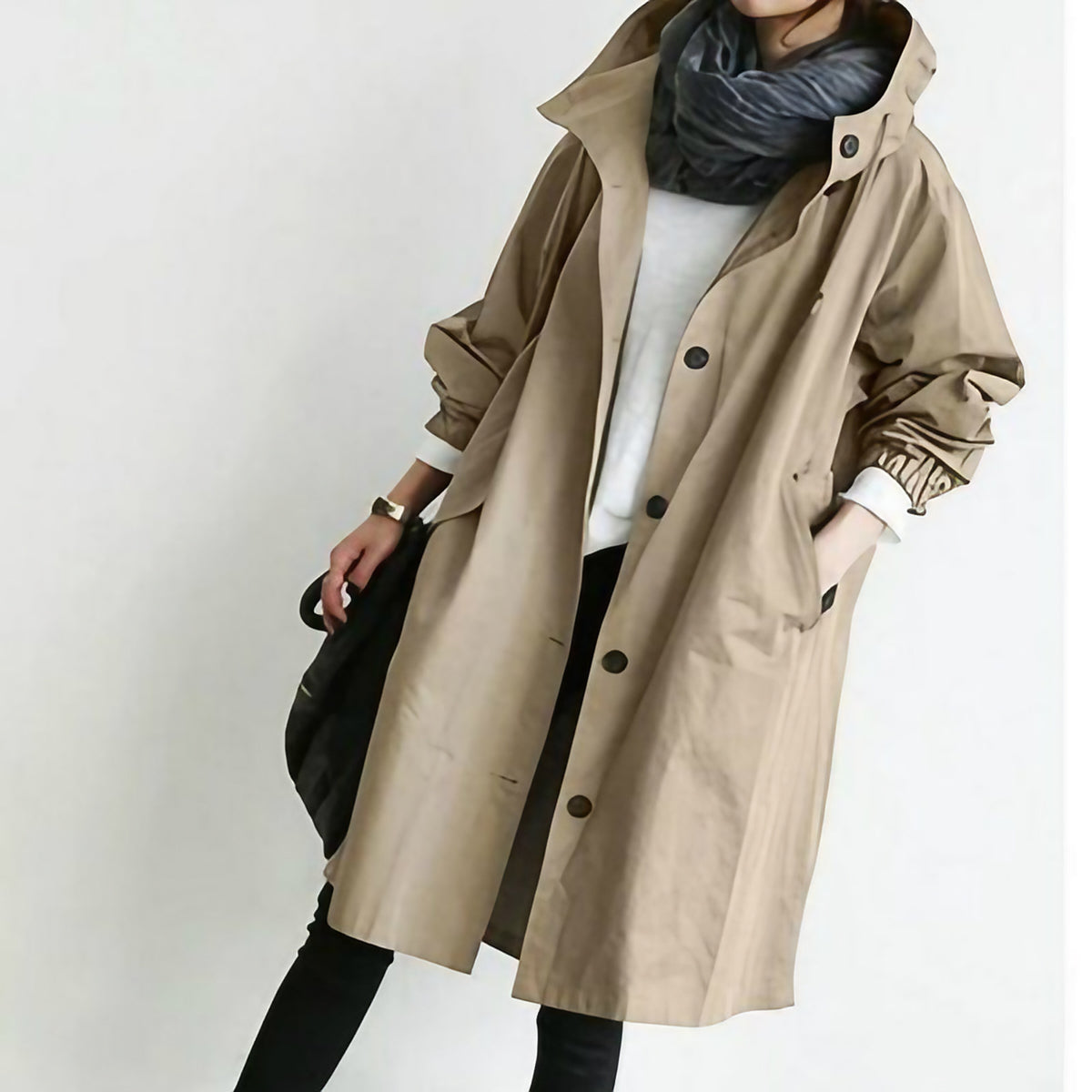 Trench femme imperméable et coupe-vent, neuf coloris, kaki