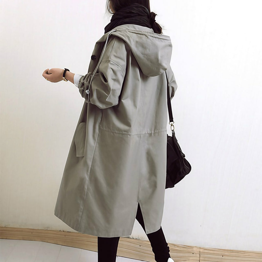 Trench femme imperméable et coupe-vent, neuf coloris, gris
