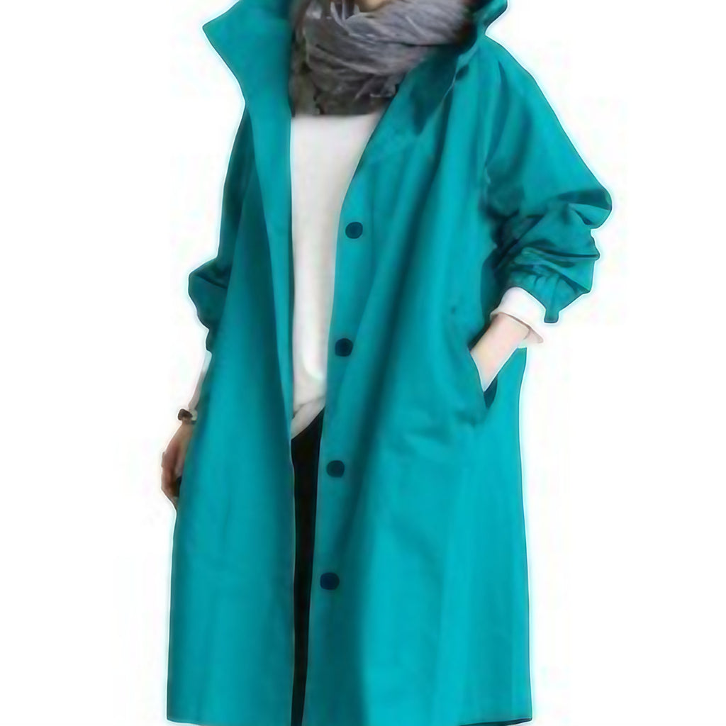 Trench femme imperméable et coupe-vent, neuf coloris, bleu