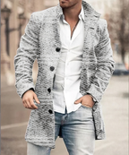 Trench homme coupe cintrée à col classique, du XS au 2XL, gris b