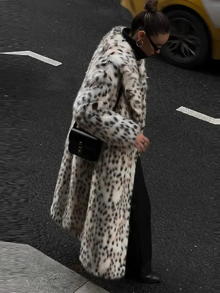 Trench femme à imprimé léopard avec capuche, du S au XL