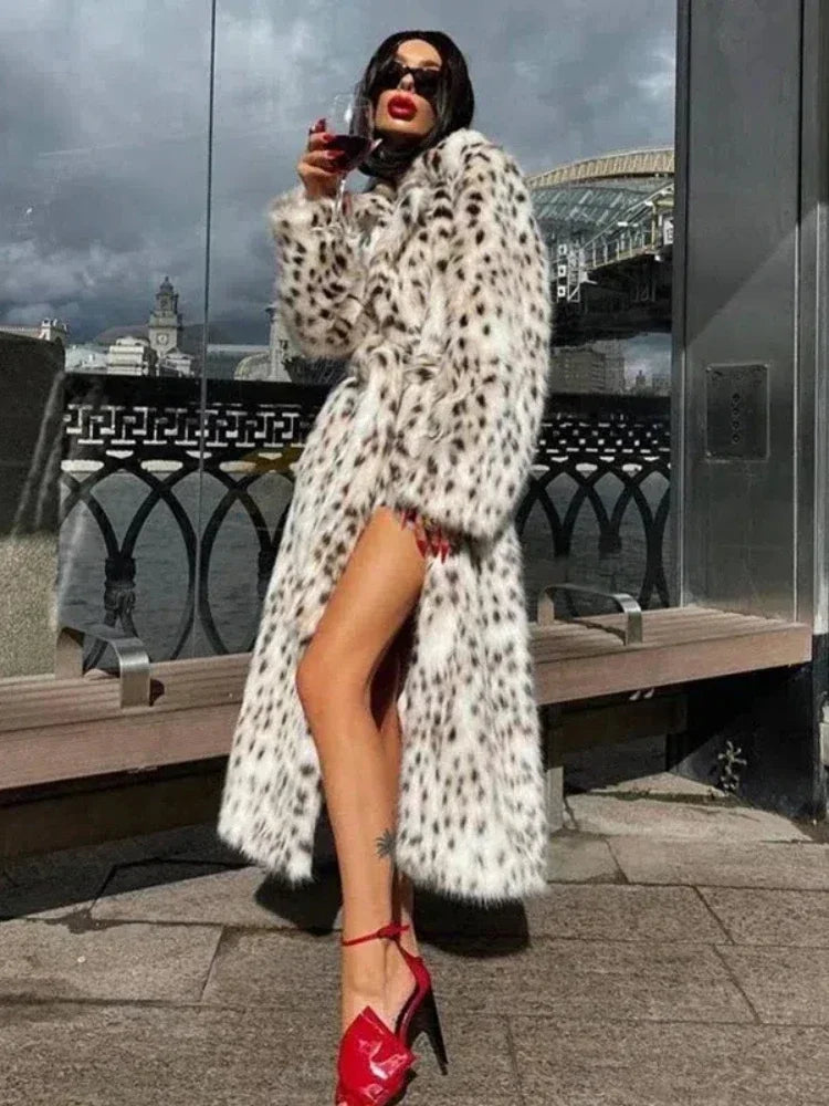 Trench femme à imprimé léopard avec capuche, du S au XL