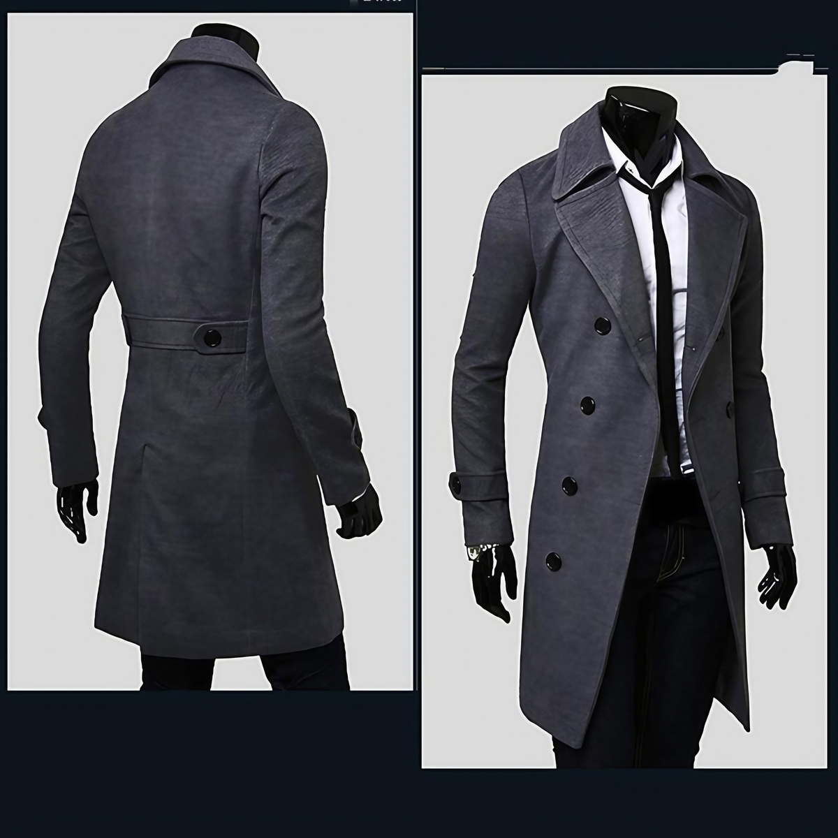 Trench homme ceinturé, coupe ajustée, quatre coloris