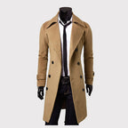 Trench homme ceinturé, coupe ajustée, quatre coloris, kaki