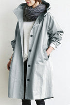 Trench femme imperméable à capuche, neuf coloris, du S au 5XL