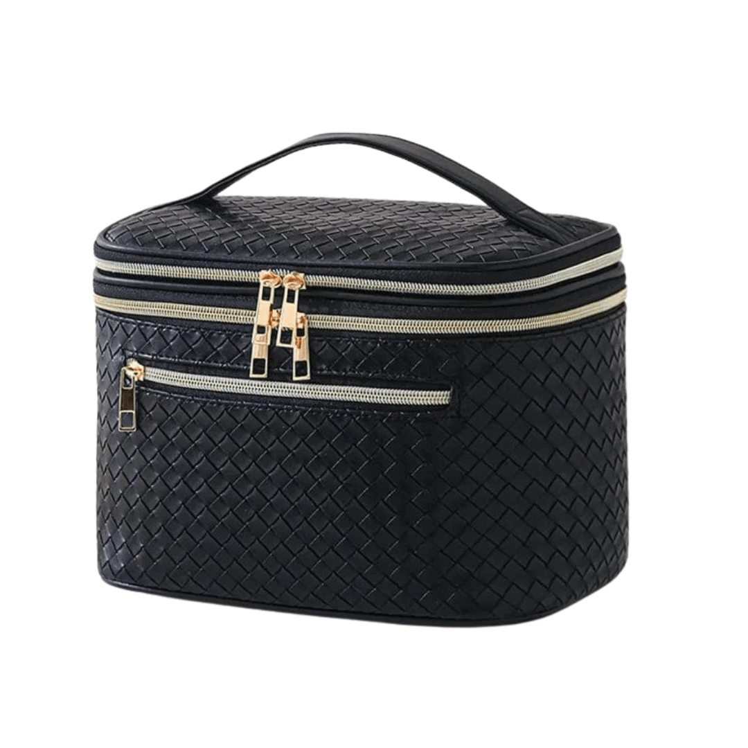 Grande trousse de maquillage femme en similicuir, 25 x 17 x 17 cm