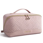 Trousse à cosmétiques femme en similicuir imperméable, 23 cm, rose