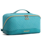 Trousse à cosmétiques femme en similicuir imperméable, 23 cm, bleu