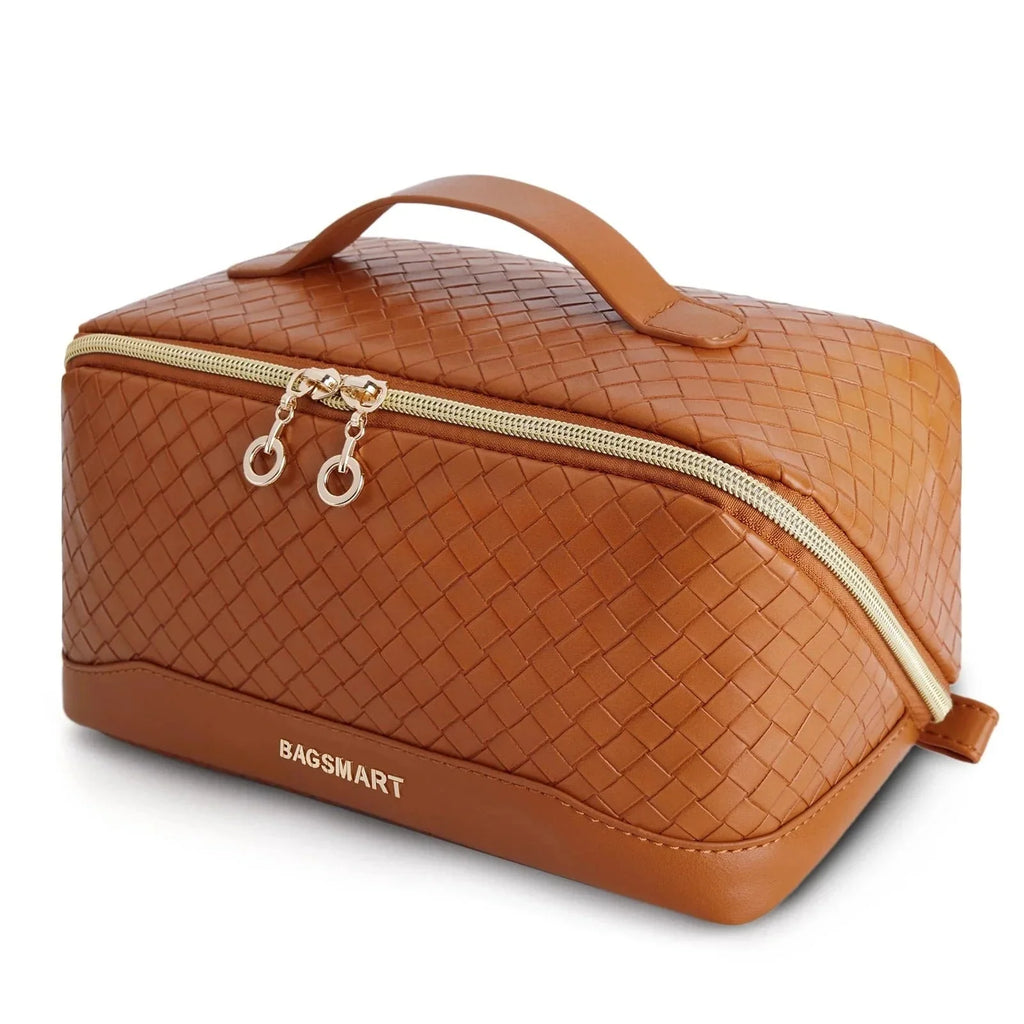 Trousse à cosmétiques femme en similicuir imperméable, 23 cm