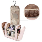 Trousse de toilette femme en similicuir, crochet de suspension