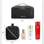Trousse à cosmétiques femme en similicuir imperméable, 23 cm