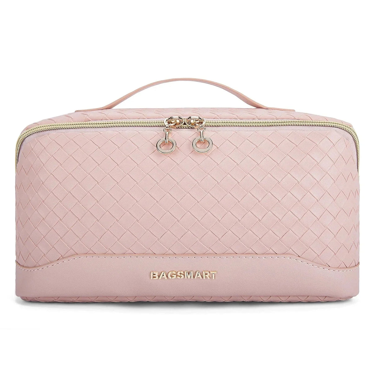 Trousse à cosmétiques femme en similicuir imperméable, 23 cm, rose 1