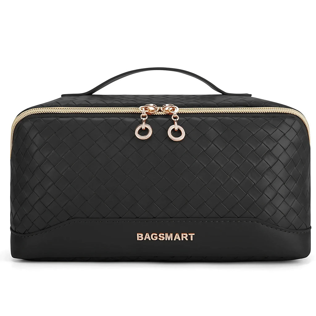 Trousse à cosmétiques femme en similicuir imperméable, 23 cm, noir 1