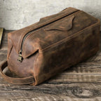 Trousse de toilette homme grand format 30,5 cm, coloris café