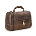 Trousse de toilette homme café, personnalisable avec un nom, café