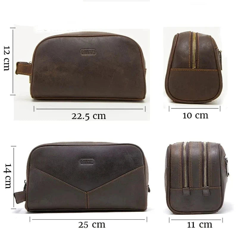 Trousse de toilette homme, 22,5 x 12 x 10 cm, trois coloris