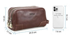 Trousse de toilette homme grand format, noir ou café