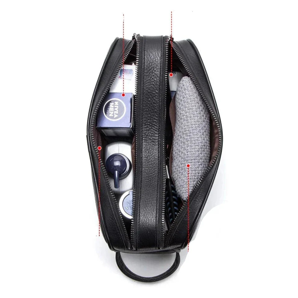 Trousse de toilette homme avec ou sans nom gravé, 27 cm